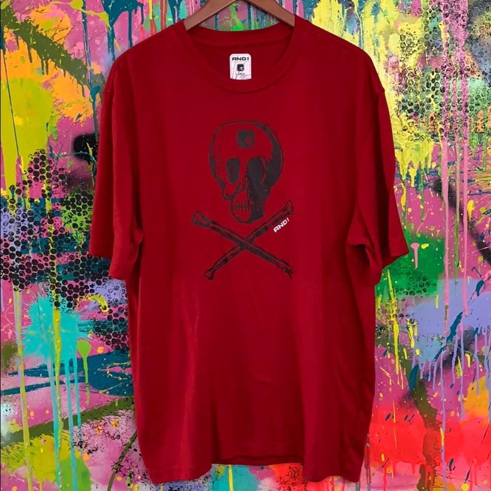 And 1 B-ball T-shirt RED Men’s Large